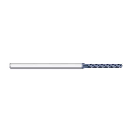0.015 3 Flute Long Ball Nose Micro Carbide End Mill ALTiN Coat